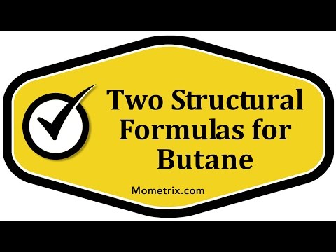 Two Structural Formulas for Butane