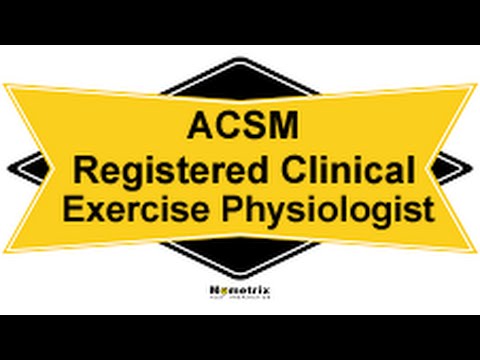 Free ACSM Registered Clinical Exercise Physiologist Study Guide