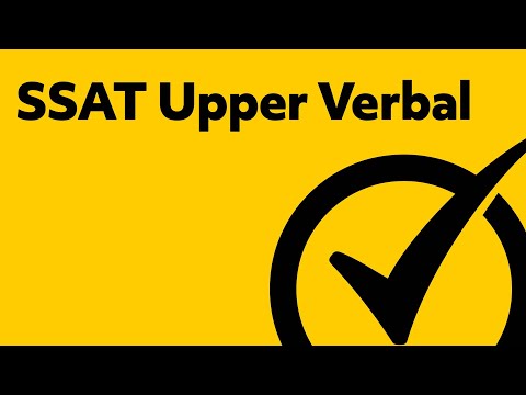 SSAT Upper Verbal Study Guide