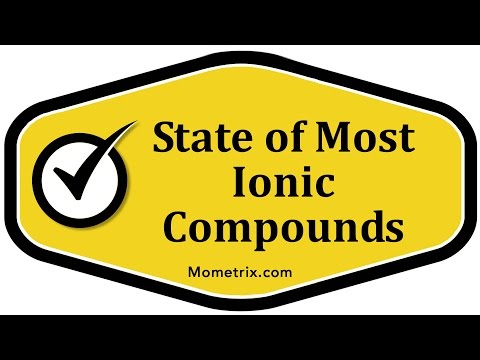 State of Most Ionic Compounds