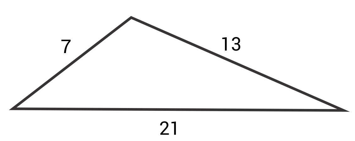 Triangle with side lengths 7, 13, and 21