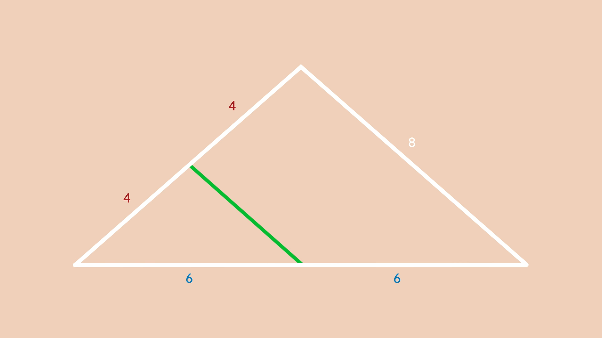 triangle with green line segment