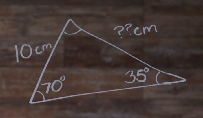 triangle with two angles and a side