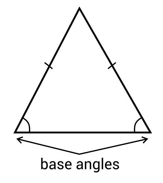 isosceles triangle with base angles