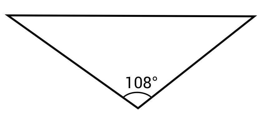 obtuse triangle with 108 degree angle