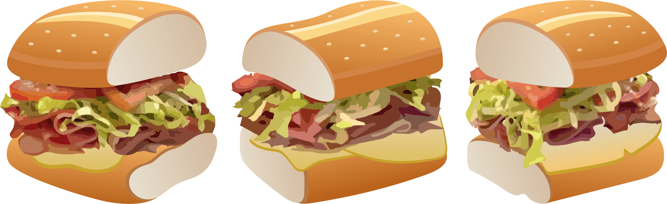 sandwich cut into sections