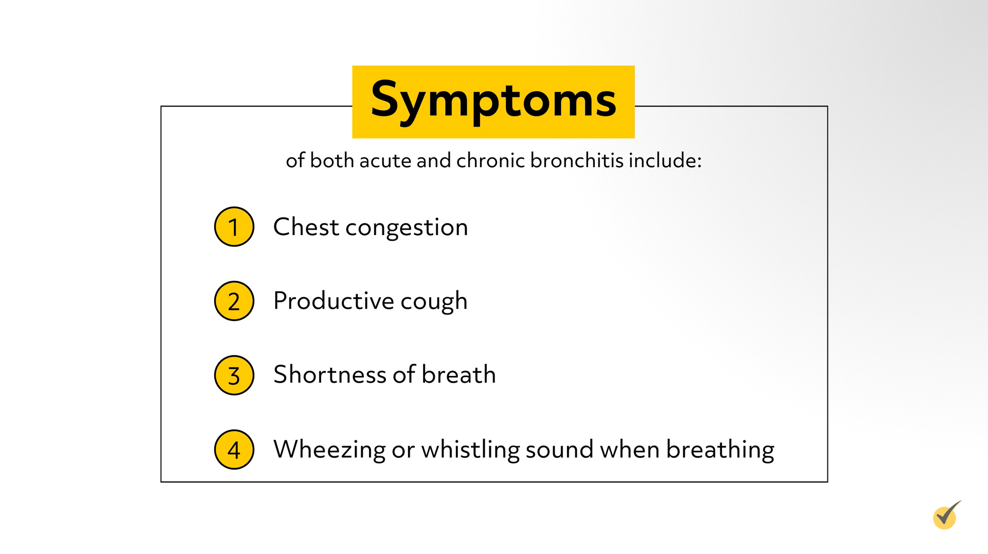 Symptoms of both chronic and acute bronchitis.