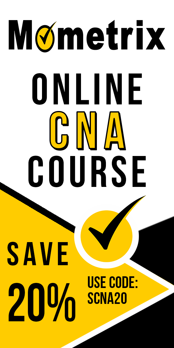 Click here for 20% off of Mometrix Certified Nursing Assistant online course. Use code: SCNA20