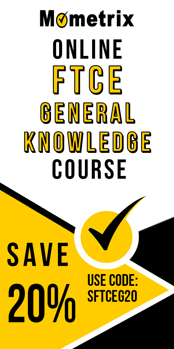 Click here for 20% off of Mometrix FTCE General Knowledge online course. Use code: SFTCEG20