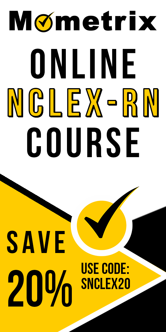 Save 20% on Mometrix NCLEX-RN online course. Use code: SNCLEX20.