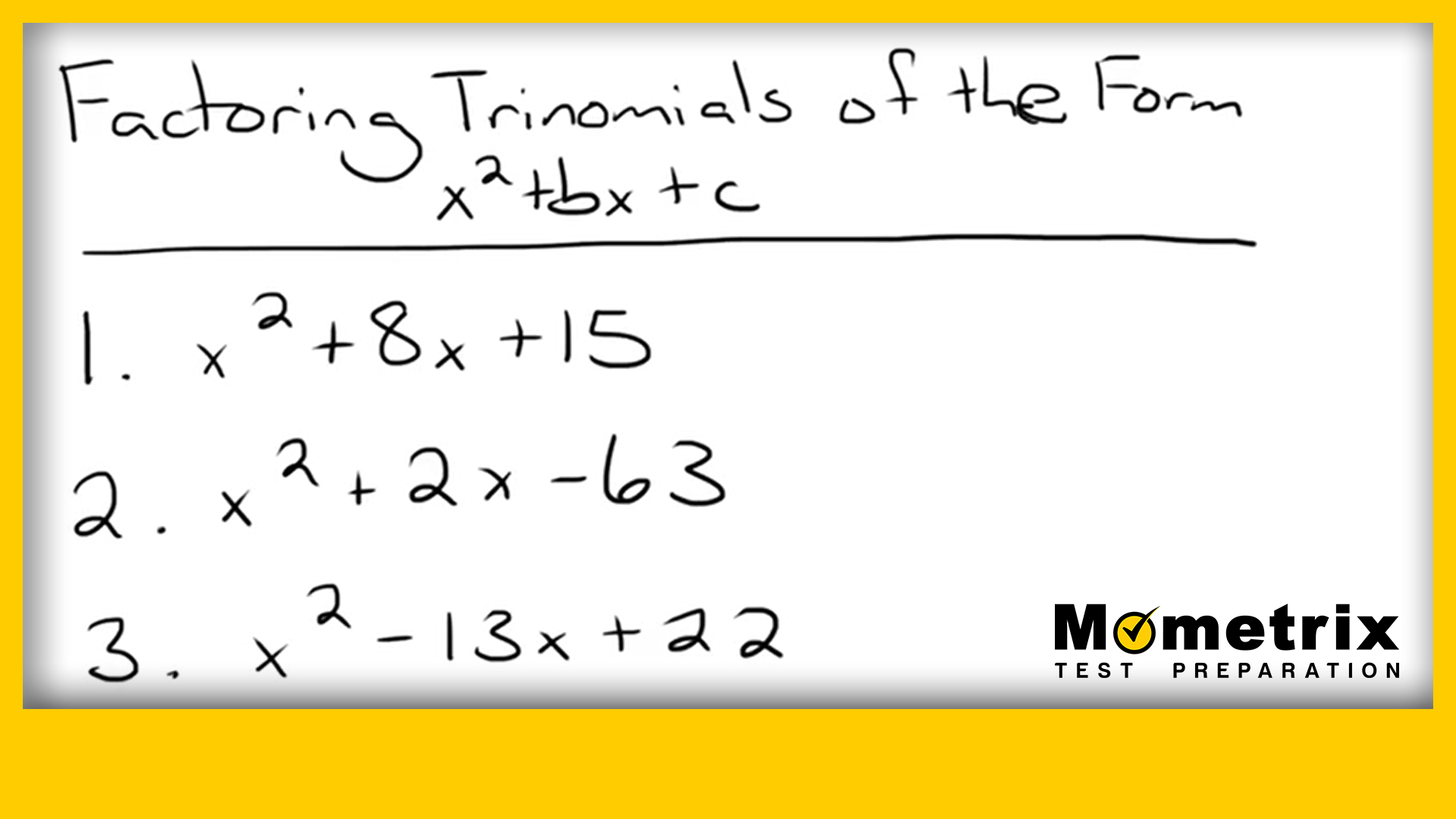 Factoring Examples