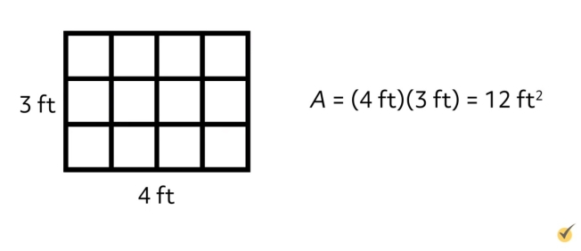 rectangle's area in square units