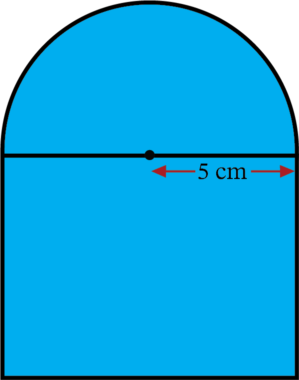 rectangle with semicircle on top