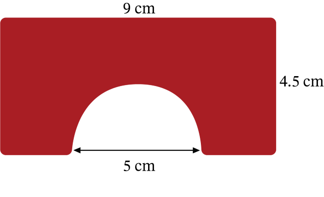 rectangle with semicircle cutout