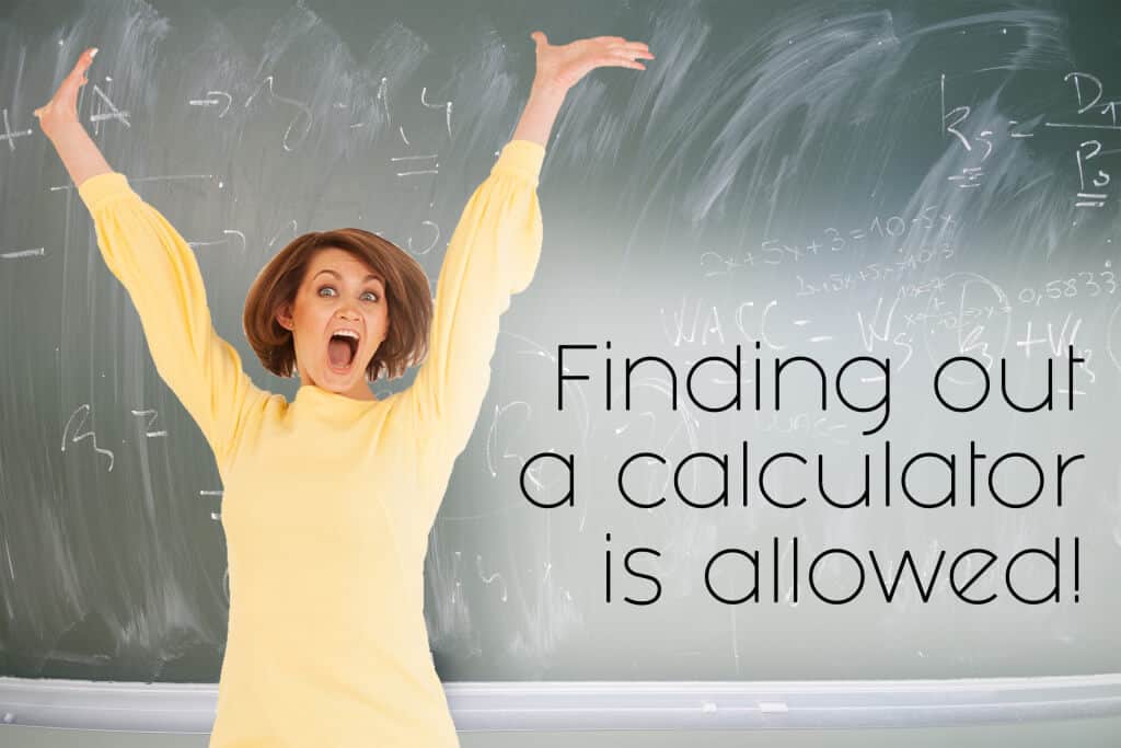 Finding out a calculator is allowed!