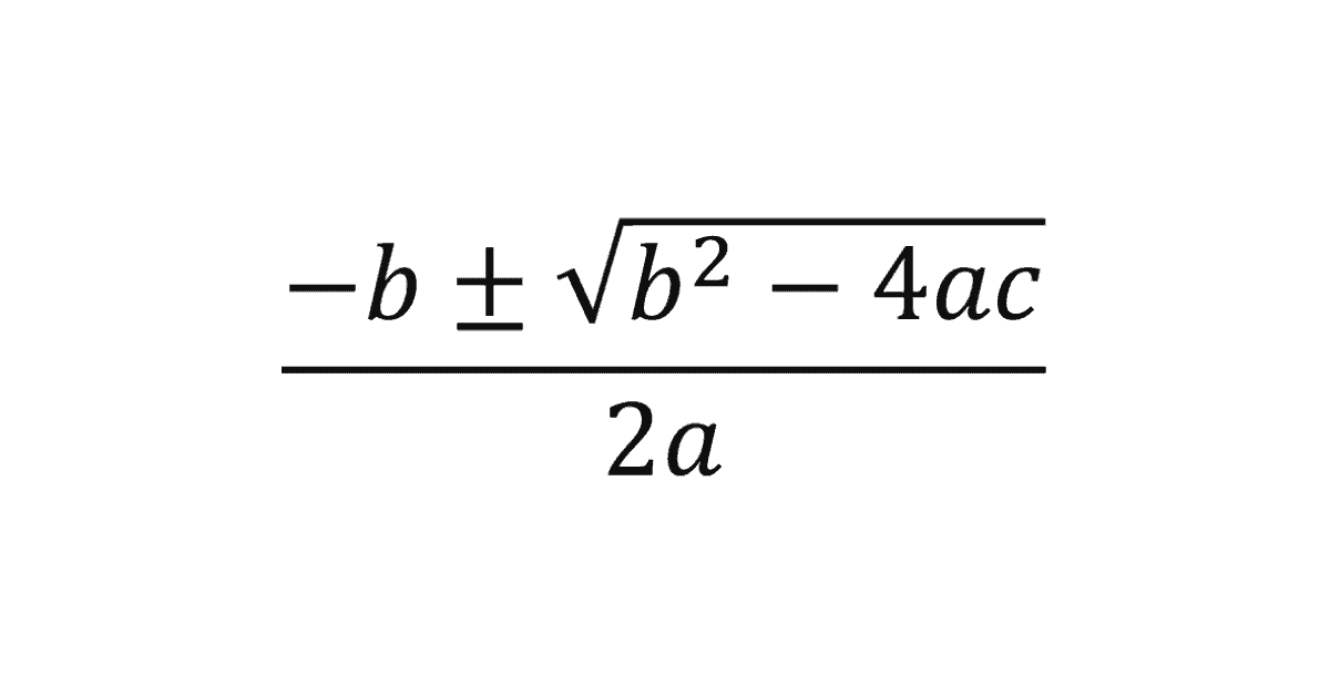 Quadratic Formula