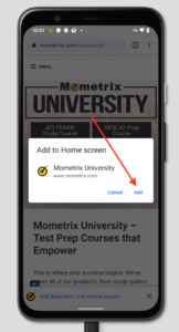 Screenshot of Android Step 3- Click \"Add\".