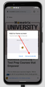 Screenshot of Android Step 4- Click \"Add automatically.