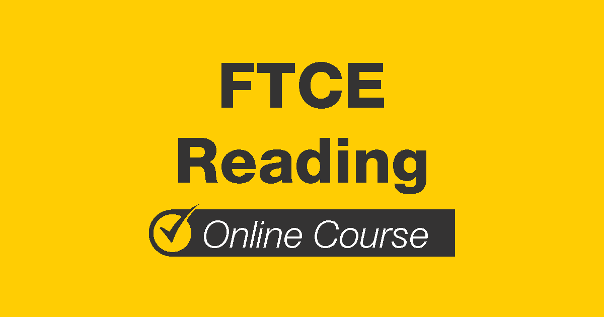 A graphic with FTCE Reading written at the top followed by the Mometrix symbol and the words Online Course at the bottom.